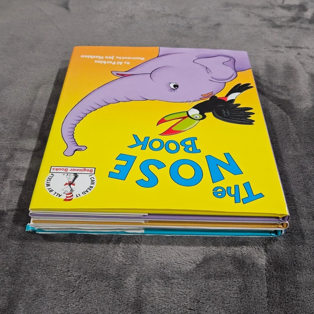 Dr. Seuss Beginner Books Lot‎ of 3 The Nose Book Sleep Book Hand Thumb